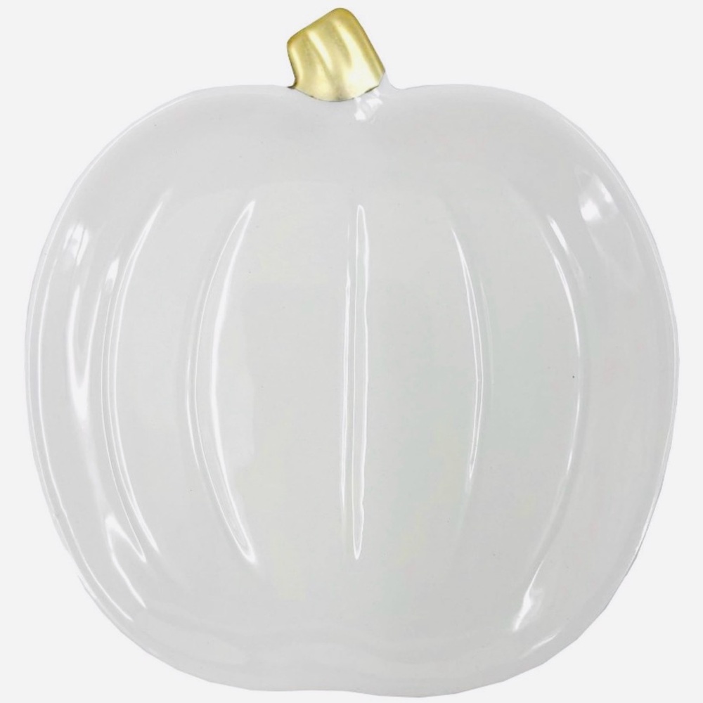 Target Bullseye Playground Fall White & Gold Pumpkin Ceramic Spoon Rest
